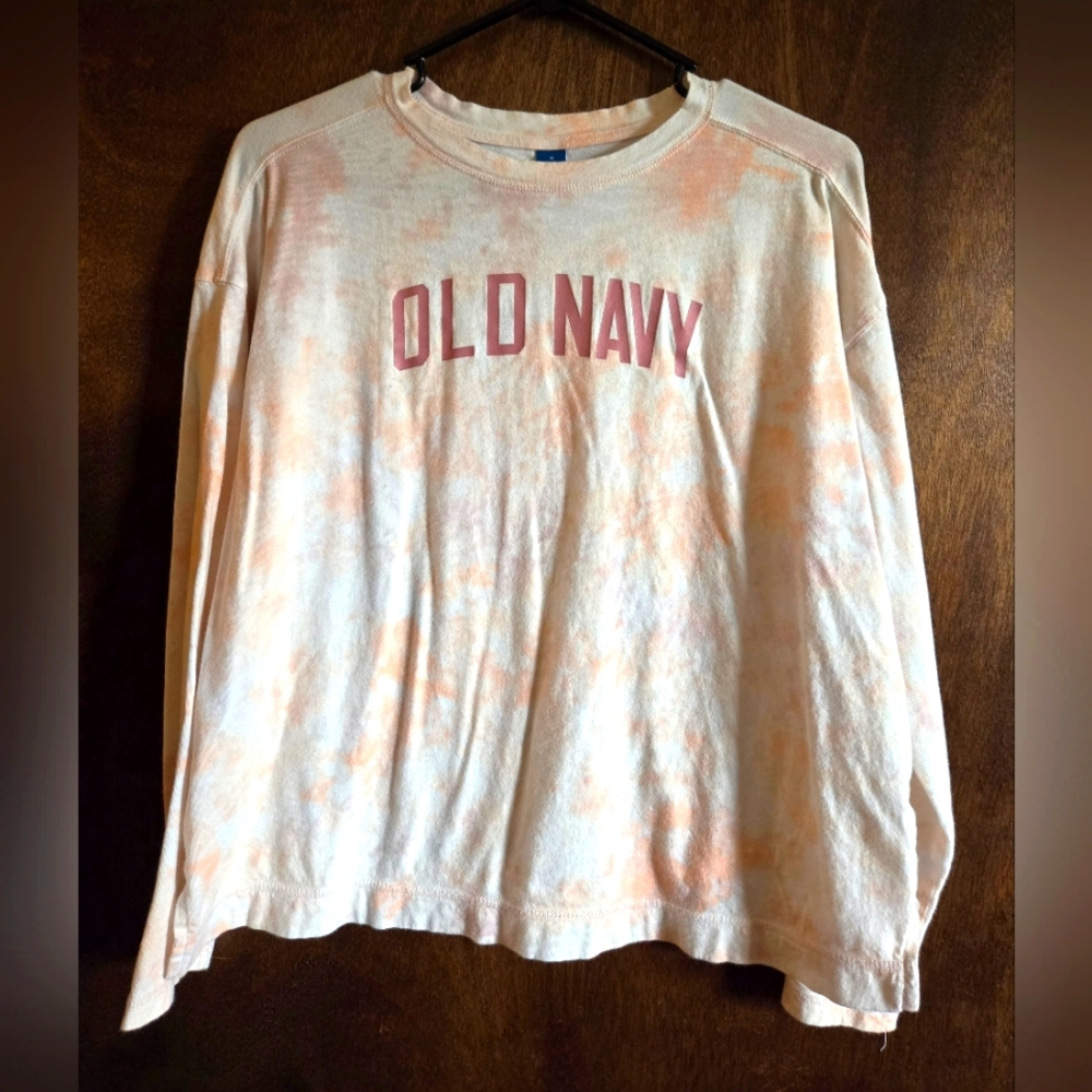 Old Navy Peach & Purple Tie Dye Top PTP=21"